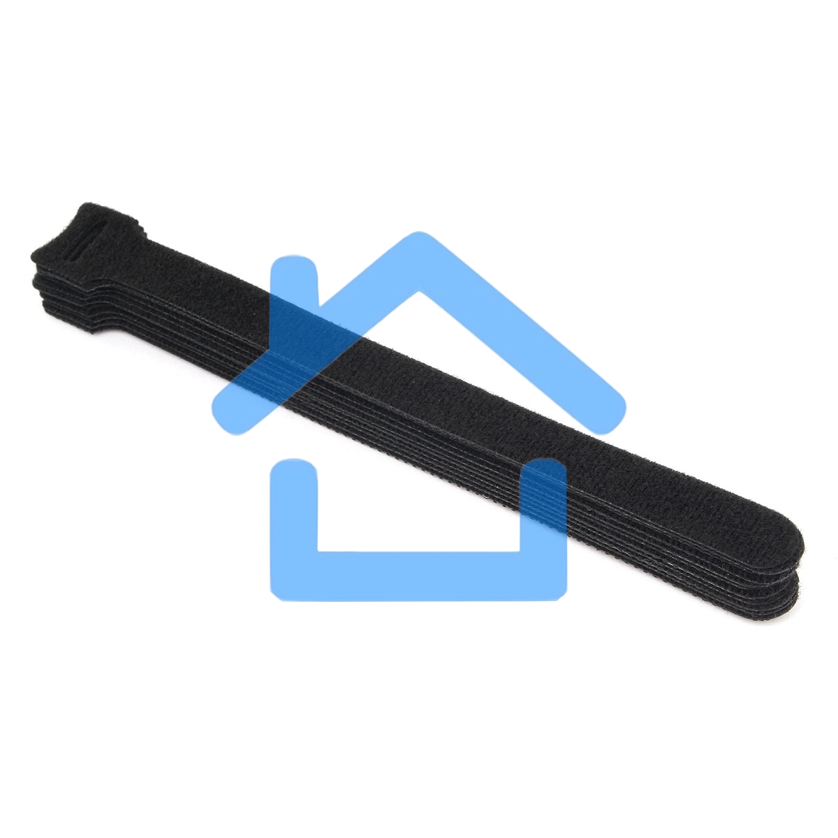Хомуты-липучки на основе ленты Velcro® VT-145x11BK 145 x 11 мм, черные (12 шт.)