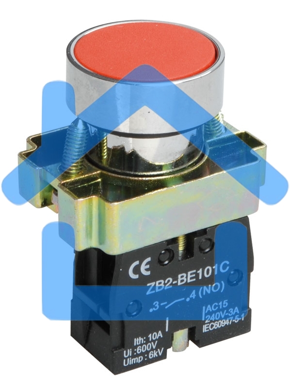 Кнопка LAY5-BA41 без подсветки красн. 1з ИЭК BBT60-BA-K04