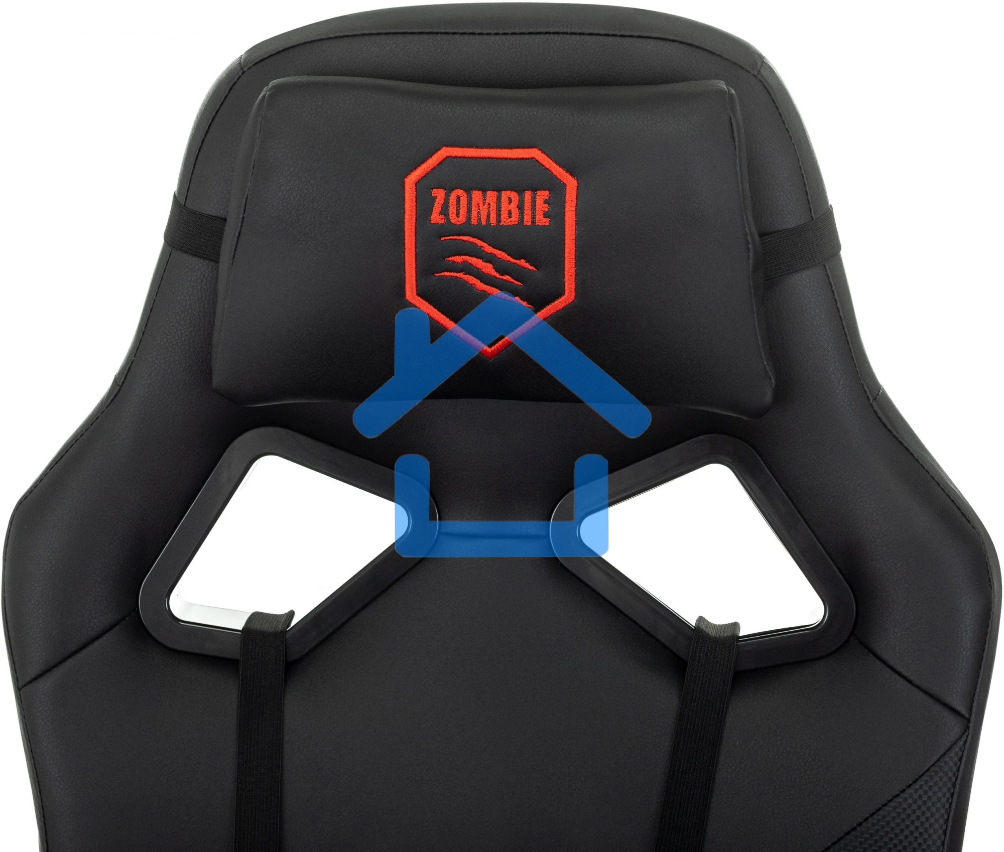 Кресло игровое Бюрократ Zombie 300 черный эко.кожа крестов. пластик
