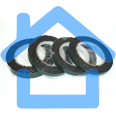 Скотч двусторонний черный вспененный с зеленой защитной лентой толщина 0,5мм ширина 8мм 10м