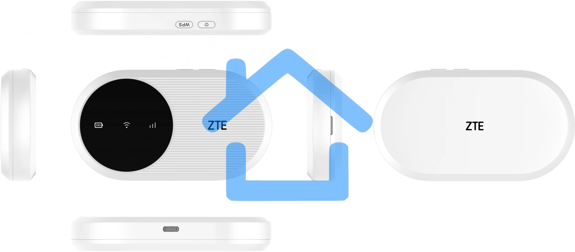Модем 3G/4G/4G+ ZTE U20 USB Wi-Fi VPN Firewall +Router внешний белый