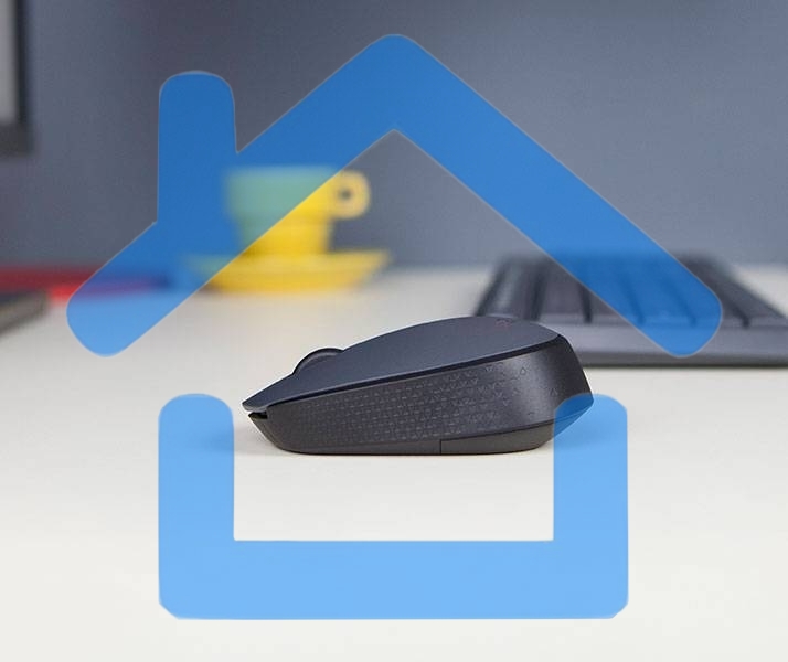 Мышь беспроводная Logitech M170 черный/темно-серый, 1000 dpi, радиоканал, USB, кнопки - 3