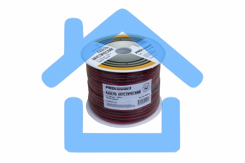 Кабель акустический 2х1 мм² красно-черный (бухта 100 м) 01-6105-6 Proconnect