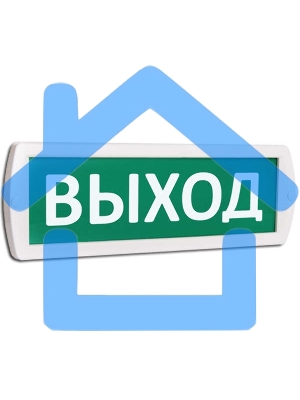 Оповещатель охранно-пожарный световой (табло) Топаз 24 Выход (зел. фон) (Топ24Выход) SLT 10091
