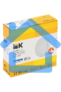 Светильник IEK LED ДПО 2012Д 12Вт IP54 6500К круг белый с АД