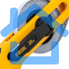 Рулетка геодезическая 20 м х 13 мм, открытый корпус, металлическая лента Denzel