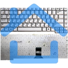 Клавиатура для ноутбука Samsung M50, серебристая