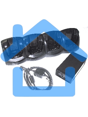 Четырехслотовая зарядка терминалов CRD5000-4000UR для Motorola Symbol mc5040 с блоком питания и сетевым кабелем