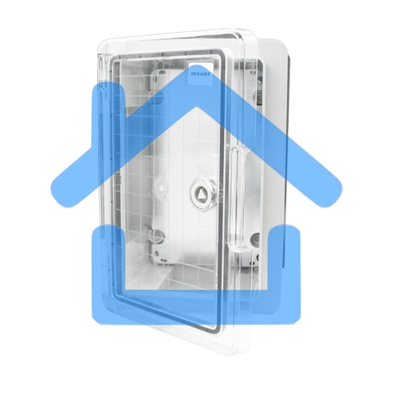 Корпус пластиковый ЩМПп Rexant с прозрачной дверцей и монтажной панелью 300х200х130мм, ABS, УХЛ1, IP65