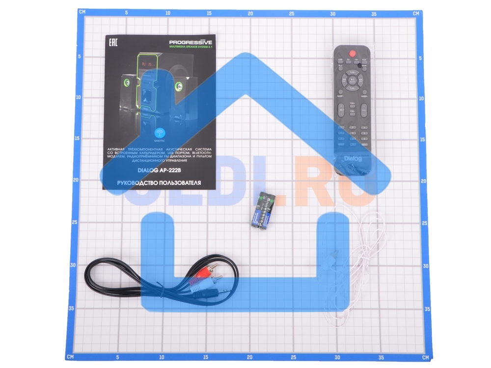 Акустическая система Dialog Progressive AP-222B BLACK - акустические колонки 2.1, 30W+2*10W RMS, Bluetooth, USB/SD reader