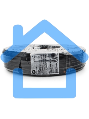 Кабель Gembird Кабель телефонный 100м (4-х жильный, 2 пары, плоский) черный