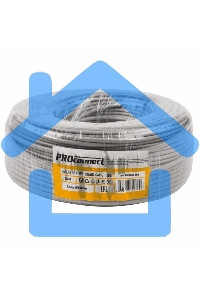 Кабель UTP PROconnect 4PR 24AWG, CU (медь), CAT5E, 100 МГц, PVC, серый, бухта 100 м