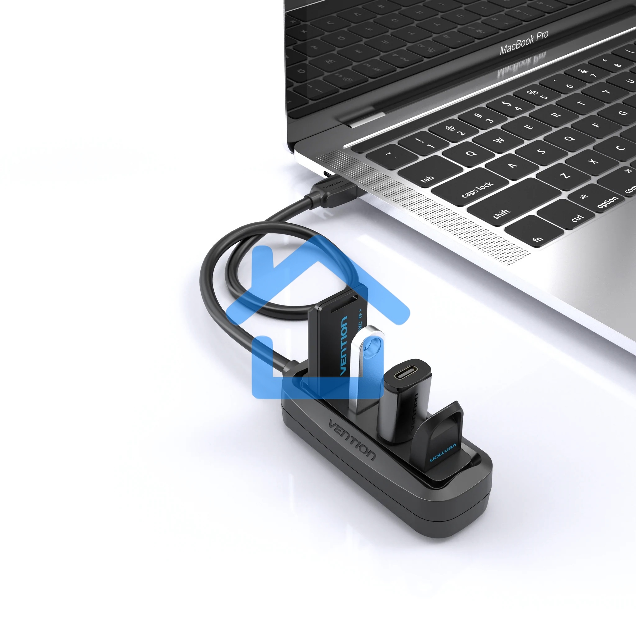 Концентратор Vention USB 2.0 на 4 порта черный VAS-J43-B015