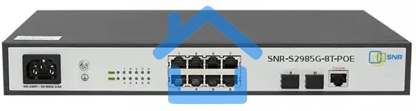 Коммутатор SNR SNR-S2985G-8T-POE, 1Гбит/с, количество портов 8 шт, (L2)