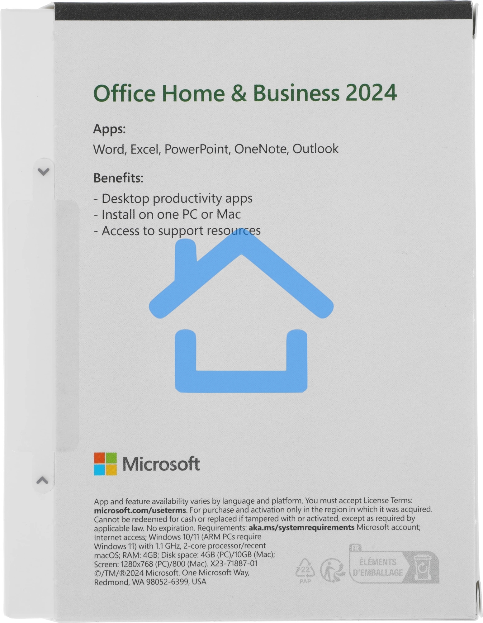 Офисное приложение Microsoft Office Home and Business 2024 English Medialess (EP2-06638)