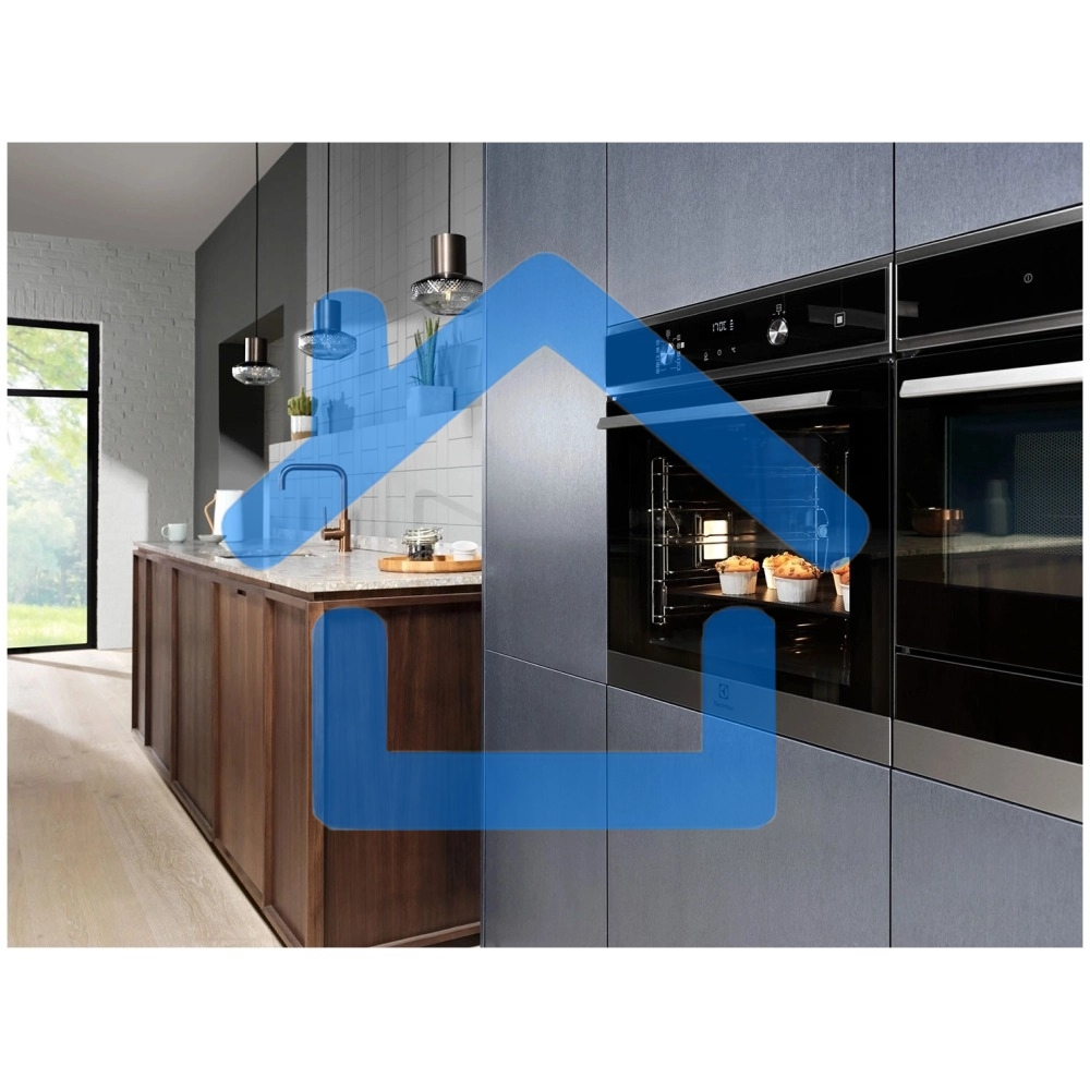 Встраиваемый духовой шкаф с паром Electrolux EOD5F71Z 60 см, каталитическая очистка, 72 л, 8 режимов, черный, направляющие проволочные + телескопические (1 уровень)