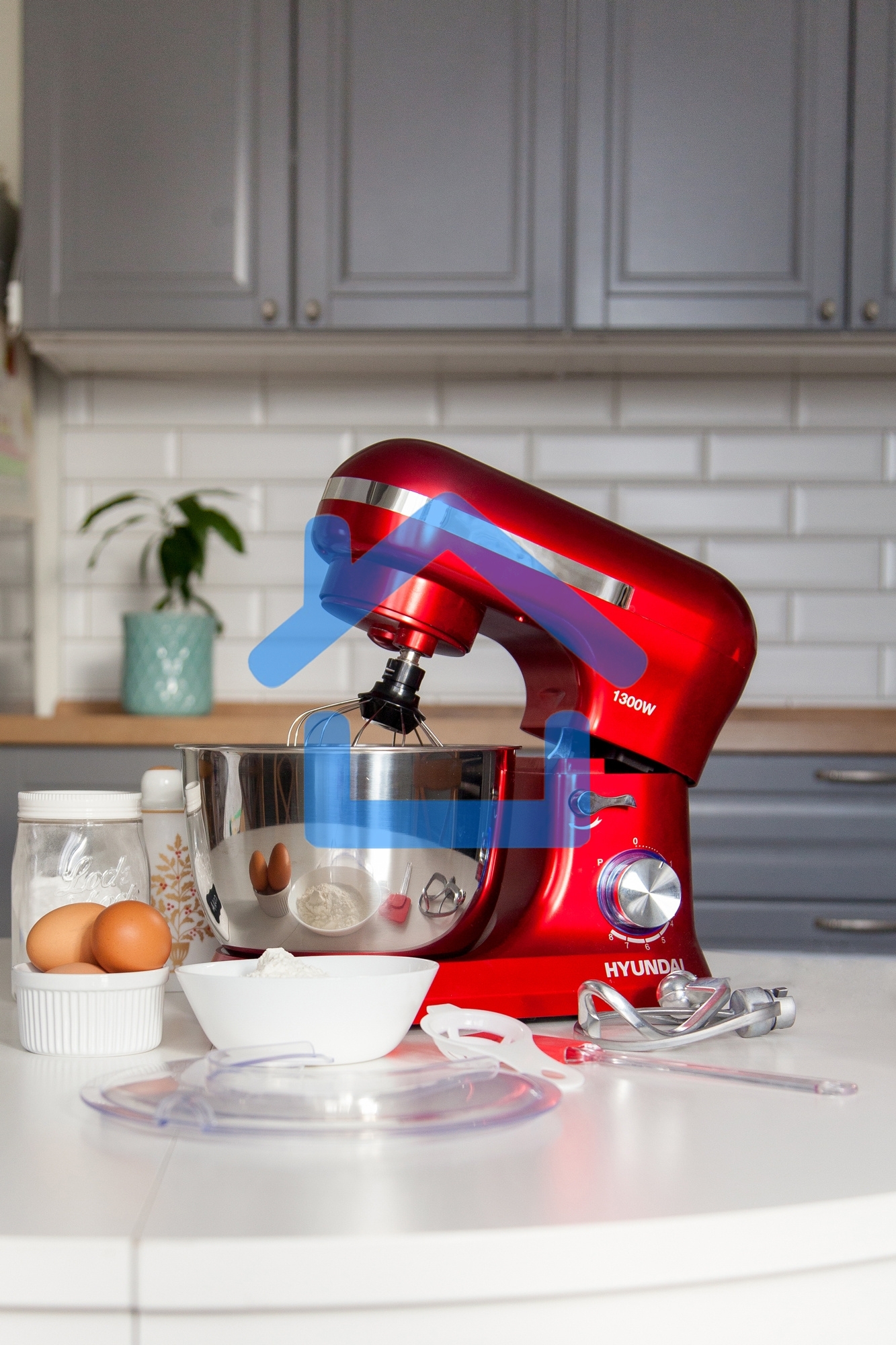 Миксер планетарный Hyundai HYM-S6451 1300Вт красный