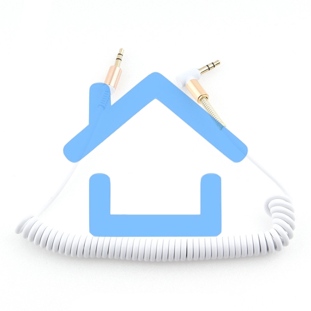 Кабель Cablexpert аудио 90˚ спиральный CCAB-02-35MMLC-1.8MW. 3.5 Jack (M)/3.5 Jack (M), белый, 1.8м, блистер