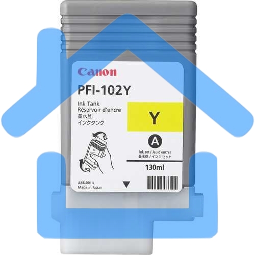 Картридж струйный Canon PFI-102Y (0898B001) желтый, 130 мл., для imagePROGRAF iPF605, iPF610., iPF650, iPF655, iPF710, iPF750, iPF755, LP17, iPF510