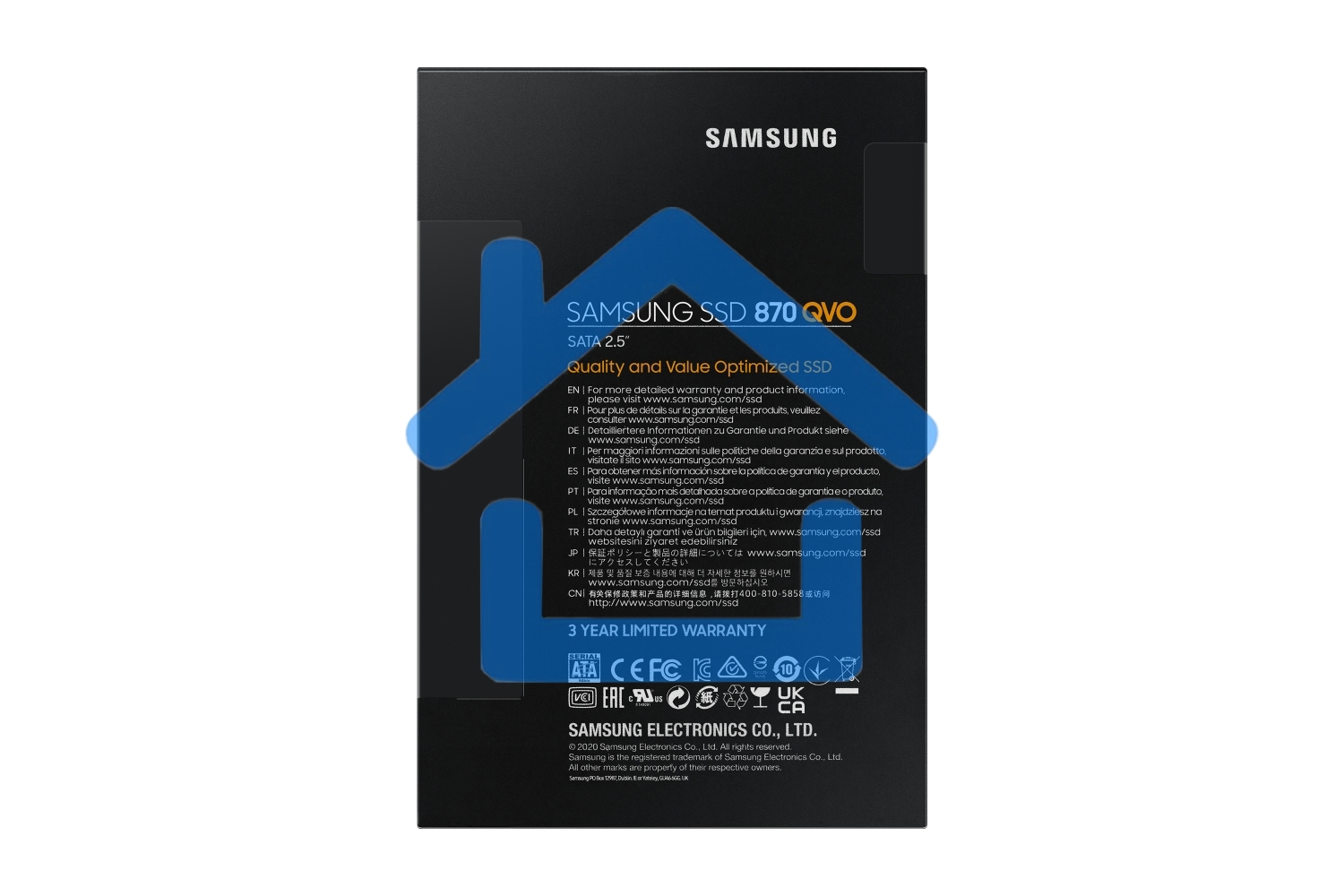 Накопитель SSD Samsung 4TB 870 QVO, V-NAND, 2.5
