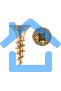 Саморез универсальный KRANZ 4х16, желтый цинк, пакет (1000 шт/уп)