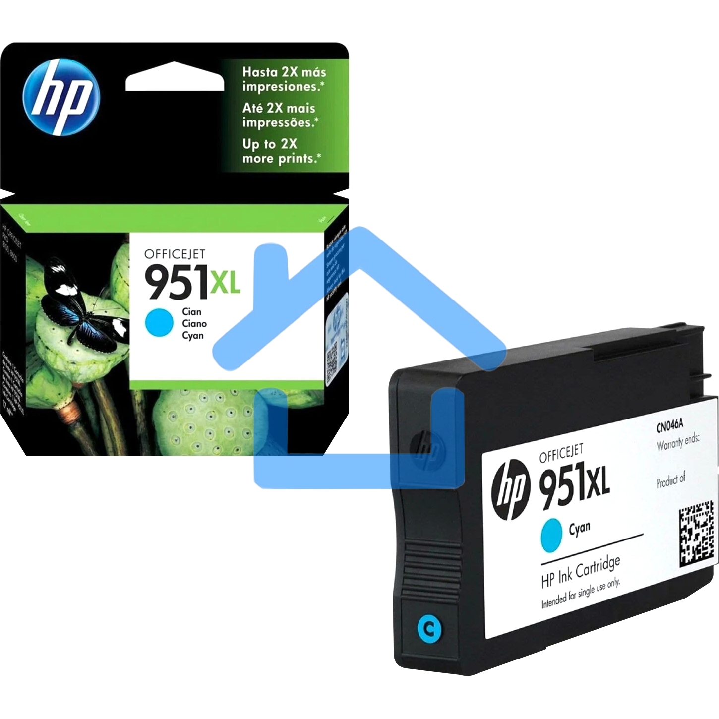 Картридж струйный HP 951XL CN046AE голубой для HP OJ Pro 8100/8600 (1500стр.)