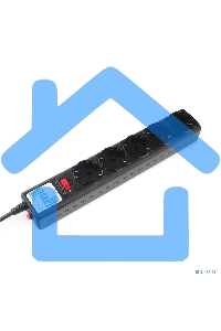 Сетевой фильтр Power Cube SPG5-В1 PC 0,5м, 5р, черный 10А, UPS(C14), SPG5-В1