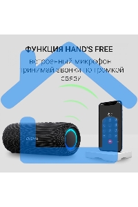 Колонка портатитвная Digma D-PS1524 черный 20W 2.0 BT 10м 2000mAh (PS1524B)