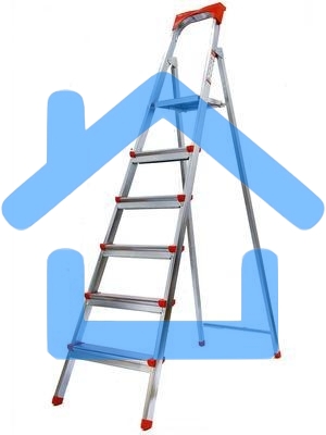 Стремянка FIT 65334стальная 6 ступеней вес 9.1кг