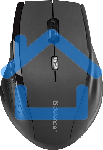Мышь беспроводная Defender Accura MM-365 черный, 1600 dpi, радиоканал, USB, кнопки - 6
