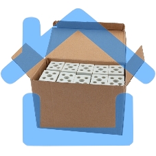 Клемма керамическая винтовая 12 мм² 2 пары контактов с крепежным отверстием (50 шт./уп.) Rexant