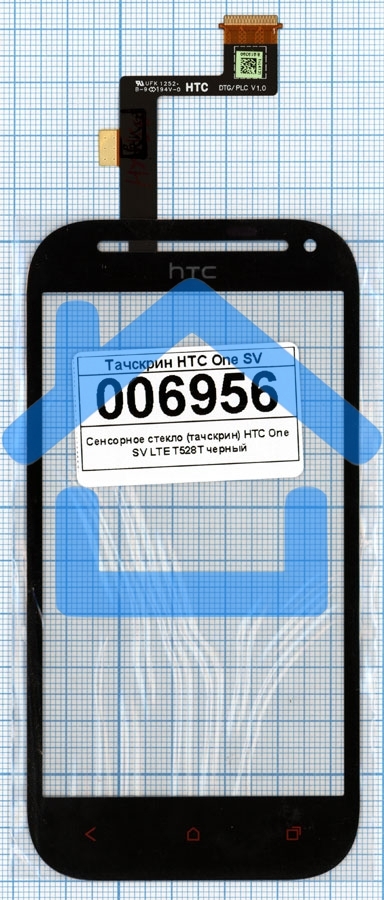 Сенсорное стекло (тачскрин) для HTC One SV LTE T528T, черное