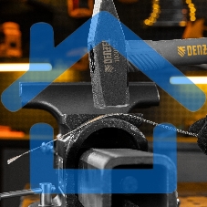 Тиски слесарные Denzel BVH-200, 200 мм, поворотные, стальная направляющая, с наковальней