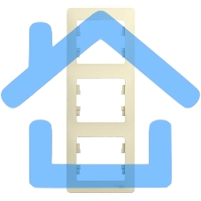 Рамка 3-м Glossa верт. беж. SchE GSL000207