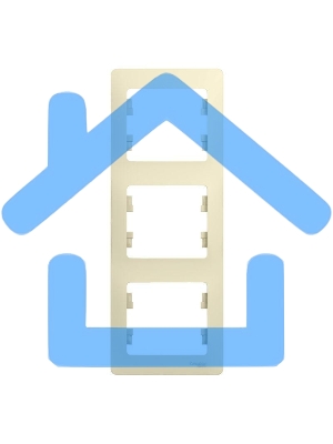 Рамка 3-м Glossa верт. беж. SchE GSL000207