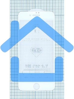 Защитное стекло 6D для Apple iPhone 7/8 белый