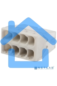 Экспресс-клемма Rexant СМК 2273-208, 8-проводная 0.5-2.5 мм², прозрачная (50 шт./уп.)