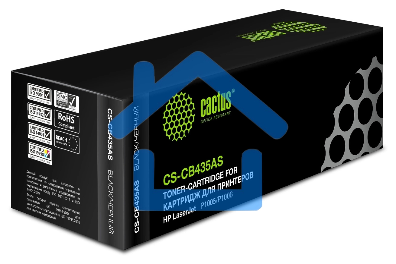 Картридж лазерный Cactus CS-CB435AS черный (1500 стр.) для HP Laser Jet P1005/P1006