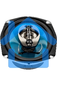 Колонки автомобильные Ural Бирюза АС-Б6947, 200Вт, 93дБ, 4Ом, 15x23см, (6x9дюйм), 2шт, коаксиальные, четырехполосные