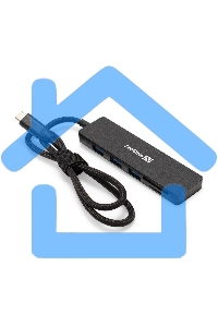 Док-станция 4-в-1 ExeGate DUB-2213C/CR (кабель-адаптер USB Type-C --> 2xUSB2.0+ 1xUSB3.0+Card Reader, Plug&Play, черный)