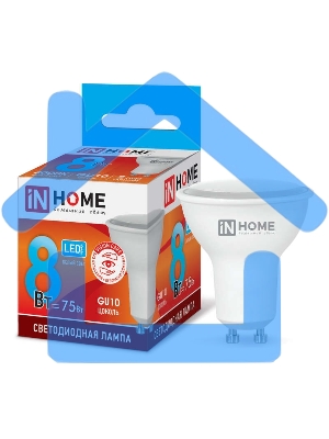 Лампа светодиодная LED-JCDRC-VC 8Вт 230В GU10 4000К 720лм IN HOME 4690612023441