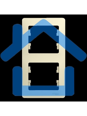 Рамка 2-м Glossa верт. беж. SchE GSL000206