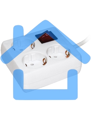 Удлинитель 3х3м с заземл. 16А IP20 У-С03К с выкл. 2P+PE ИЭК WYP30-16-03-03-ZK-N