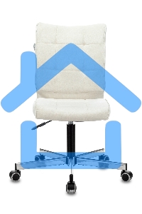 Кресло компьютерное Бюрократ CH-330M/VELV20 без подлокотников, молочный, крестовина металл