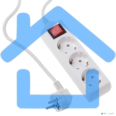 Сетевой удлинитель Buro BU-PS3.3/W 3м (3 розетки) белый (пакет ПЭ)
