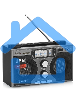 Радиоприемник портативный Сигнал БЗРП РП-306 черный USB SD