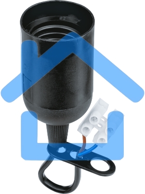 Патрон электрический Navigator NLH-P-F-BL-E27-TB пластиковый черный с КЗВ