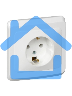 Розетка 1-м СП Этюд 16А с заземл. белый SchE PC16-003B