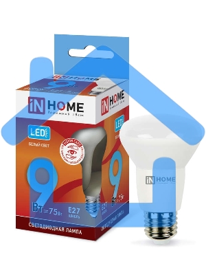 Лампа светодиодная LED-R63-VC 9Вт 230В E27 4000К 810лм IN HOME 4690612024325
