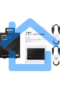 Внешний SSD Samsung T7 Shield, 1TB, USB 3.2 Gen 2 Type-C, R/W 1050/1000, черный